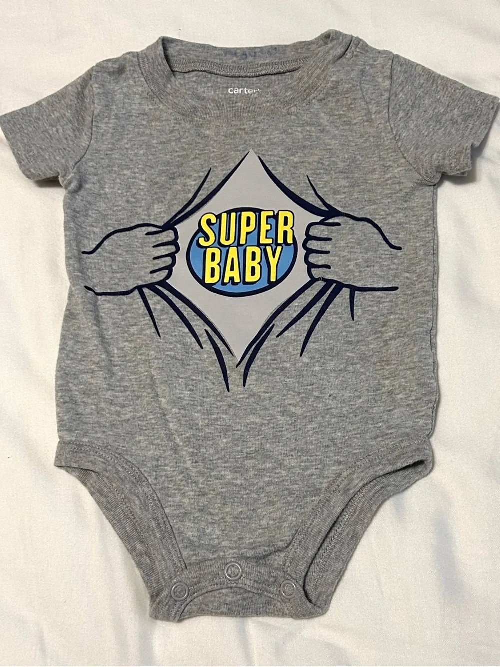 6-9 Month 5 Pieces! New and Like New - Bodysuits, t-shirt, zip up red sweatshirt